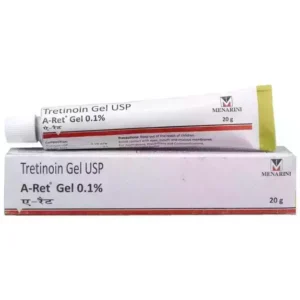 A Ret Gel 0.1% tretinoin acne treatment tube