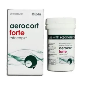 Aerocort Forte Rotacaps high-strength levosalbutamol beclomethasone dry powder capsules for intensive asthma stabilization