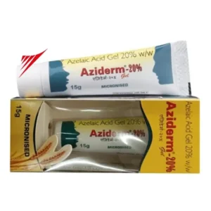 Aziderm 20% azelaic acid acne treatment gel tube