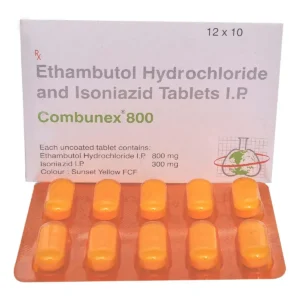 Combunex 800 mg ethambutol isoniazid TB treatment tablets