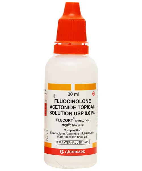 Flucort Skin Lotion fluocinolone acetonide topical corticosteroid for scalp and skin inflammation relief