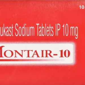 Montair 10 mg montelukast leukotriene receptor antagonist for asthma and allergic rhinitis prevention