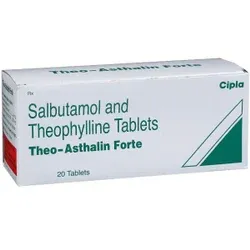 Theo Asthalin Forte high-strength theophylline salbutamol tablet for severe asthma and COPD treatment