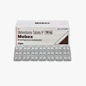 Mebex 100 mg Mebendazole tablet for treatment of intestinal parasitic worm infections