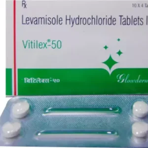 Vitilex 50 mg Levamisole tablet anti worm medicine strip